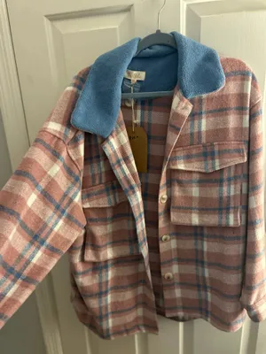 Boutique Shacket Plaid Oversized thumbnail 1