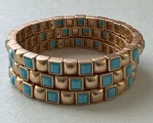 NWOT Roxanne assoulin three bracelets set Gold thumbnail 1