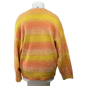 Levi's Cloud Orange Yellow Gradient Crewneck Oversized Sweatshirt Sweater Top L thumbnail 3