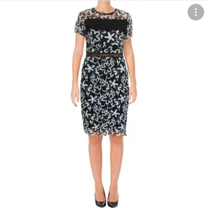 AQUA Floral Lace Sheath Dress Women XS Ruffle Cocktail Elegant Chic‎ Feminine thumbnail 12