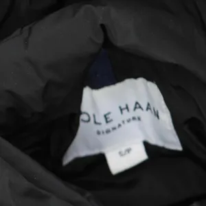 Cole Haan Womens Dramatic Hood Down Alternative Outerwear Coat Deep Black S thumbnail 8