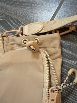 BEIS Tan beige Crossbody water bottle sling holder EUC thumbnail 6
