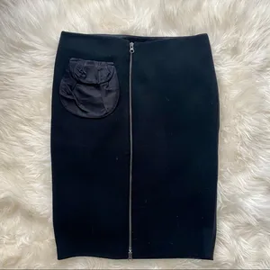 💜Vera Wang💜Lavender Label Black Pencil Skirt with Back Zipper and Pocket thumbnail 1