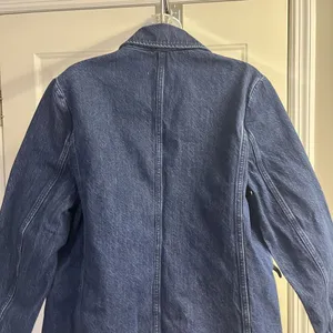 Abercrombie & Fitch Dark Wash Boxy Long Sleeve Jean Blazer Jacket Button Medium thumbnail 10