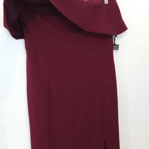 Lulu’s maxi formal gown fold over strapless thigh high slit side dress Size 10 thumbnail 9