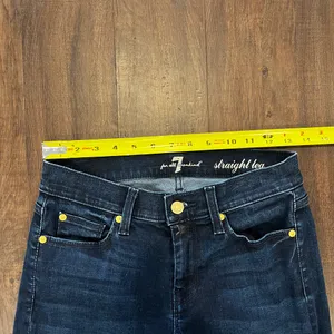 7 for All Mankind Straight Leg Women Size 27 Blue Jean Low Rise Dark Wash thumbnail 5