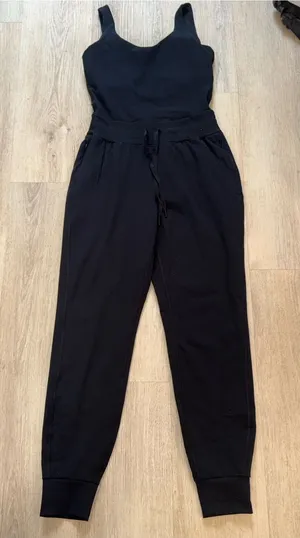 Yogalicious Black Tank Jumpsuit Jogger thumbnail 1