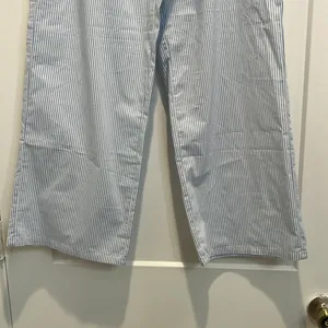 Hollister poplin wide leg sleep blue and white pj pants size small. NWOT! thumbnail 7