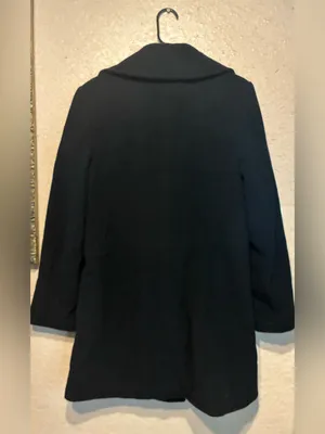 Garnet Hill Black Wool Blend Tailored Coat Size 10 thumbnail 4