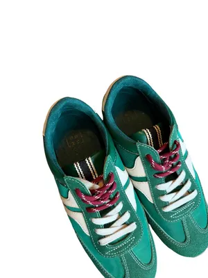 Shu Shop Sarah Sneakers Tennis Shoes Athletic Kelly Green Lace-Up Size 6.5 NIB thumbnail 5