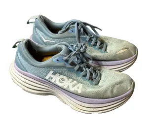 Hoka Bondi 8 Women Size 8 B Airy Blue Running Walking Shoes Sneaker 1127952 thumbnail 1