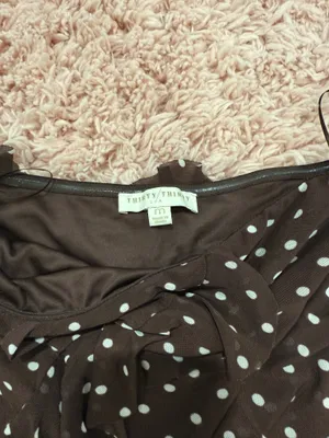 Polka Dot Tube Top Brown Size M thumbnail 2