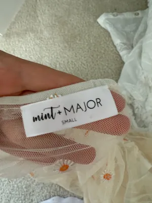 floral mesh top Tan thumbnail 4