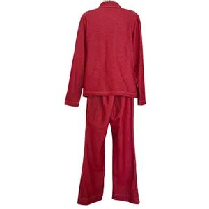 Vintage Weekenders Red Denim Knit Track Suit Set: Zipper Jacket & Leisure Pants thumbnail 3