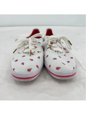 Kate Spade X Keds Ladybug Sneakers White Pink Gold Whimsical Bug Bling Size 8 thumbnail 6