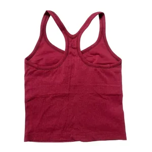 Lululemon Women's Ebb to Street Tank Berry Red Ribbed Racerback Size‎ 6 thumbnail 3