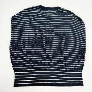 Banana Republic Factory Sweater Women’s M Navy Stripe Forever Dolman Sleeve Top thumbnail 10