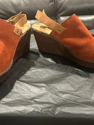 b.o.c. Suede Slingback Clog in Rust Orange Size 10 thumbnail 9