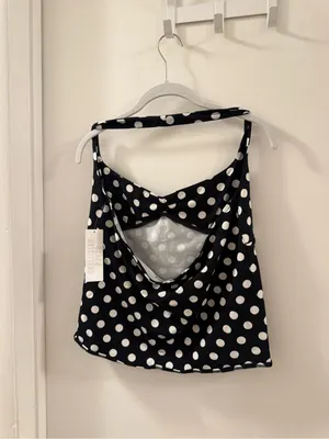 Urban Outfitters Black and White Polka Halter Top thumbnail 5
