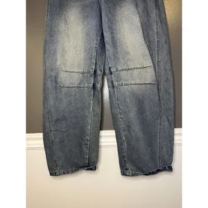 Jeans Womens M Blue Medium Wash High Rise Relaxed Tapered Seamed Denim thumbnail 3