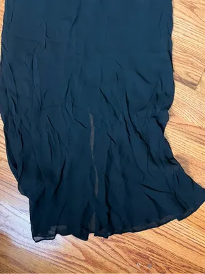 J Crew Black Sheer Chiffon Gweneth Maxi Skirt NWT thumbnail 4