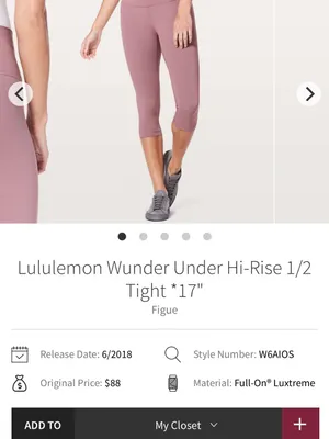 Lululemon Wunder Under Cropped Leggings thumbnail 6