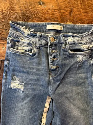 Vervet Flying Monkey Flare Jeans Distressed thumbnail 2