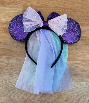 Mickey Mouse Ears Headband with Veil Multiple thumbnail 1