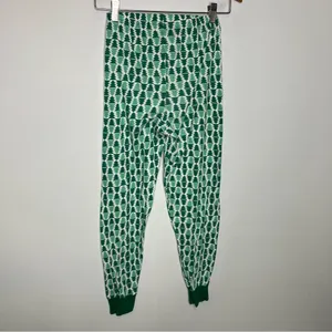 Carters Christmas tree‎ pajama set long sleeve pants women's size XS green white thumbnail 6