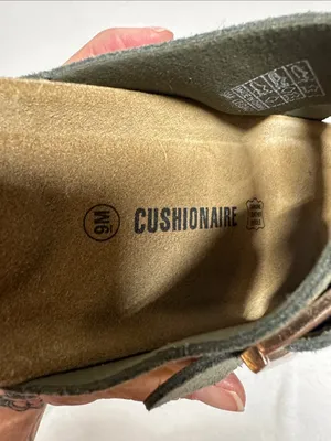 Olive Double-Buckle Slide Sandals with Rose-Gold Buckles Leather thumbnail 6