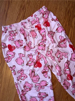 Pink Bear Print Kids Pajama Pants thumbnail 2