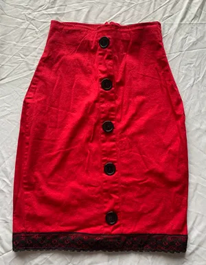 Rock Steady Red and Black Skirt Size Small By thumbnail 1
