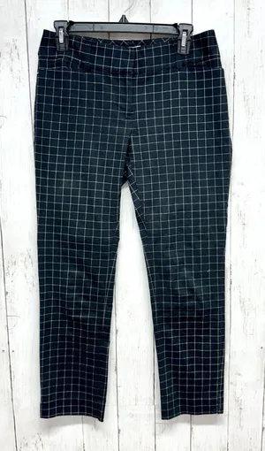 White‎ House Black Market Pants Women 4 Plaid Crop Slim Straight Business Casual thumbnail 1