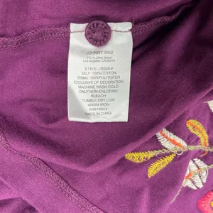 NWOT Johnny Was Anaya Floral-Embroidered Henley Top Tee Long Sleeve T-Shirt M thumbnail 12