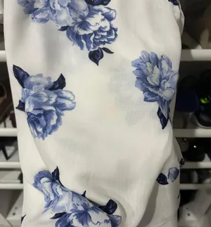 Lulus Pretty Peony Blue and White Floral Print Wrap Dress thumbnail 7