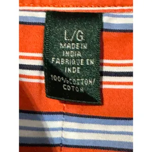 Lauren Ralph Lauren Womens Cotton Button-Up Shirt · Classic Fit · Orange thumbnail 9