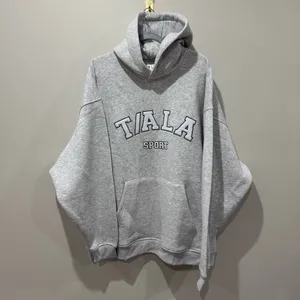 New! TALA Grey Light Oversized Volley‎ Hoodie with Fleece Size 3XL in Grey thumbnail 3