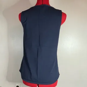 Ann Taylor Sleeveless Split Neck Top Sz S thumbnail 4