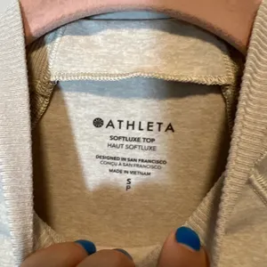 Athleta Softluxe Top Women's Small Gray Mock Neck Raglan Thumbhole thumbnail 3