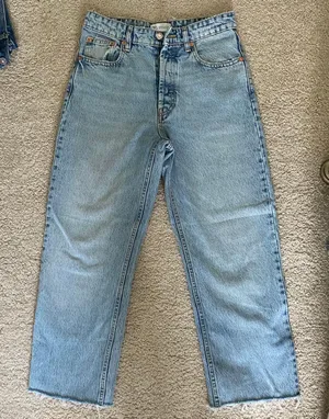 ZARA High Rise Straight Leg Jeans - Size 28 (6) thumbnail 1