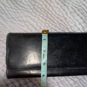 Coach Classic Black Leather Wallet thumbnail 4