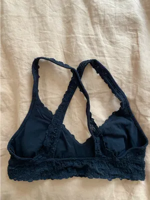 Aerie Lace Crossback Bralette Black M thumbnail 4