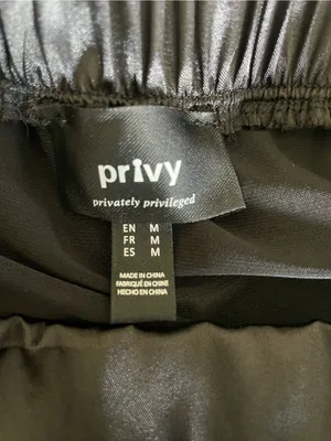 PRIVY Black Sheer Mesh Wide Leg Pants Rhinestone Crystal Fishnet thumbnail 6