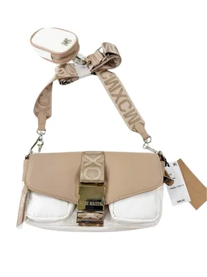 NWT Steve Madden Move Utility Crossbody Bag Cream and Tan With FLAWS thumbnail 5