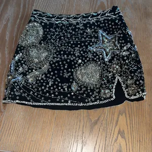 LoveShackFancy Lani Sequined Embellished Crepe Mini Skirt thumbnail 2