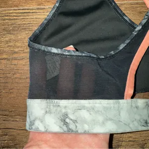 Brooks Black and Gray Marble Print Women's Sports Bra thumbnail 13
