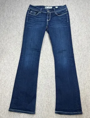 BKE Jeans Bootcut Womens 29R Addison Blue Denim Y2K Bling Western Cowgirl Boho thumbnail 1