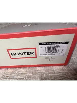 Hunter Original Refined Chelsea Gray Glossy Pull On Rain Boots Women’s US 8 thumbnail 11