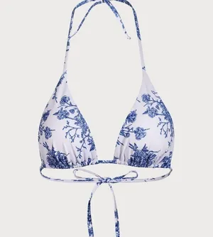 Berlook Floral Halter Triangle Bikini Top ONLY 64 Blue thumbnail 6