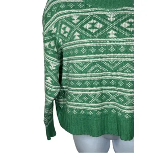 American Eagle Snowdrift Fair Isle Sweater | Green & White | Large thumbnail 7